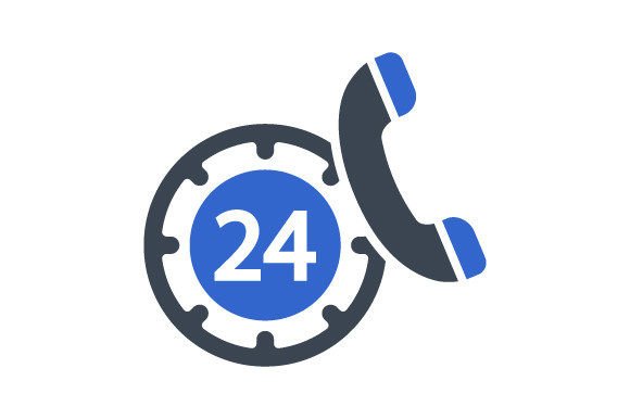 24 Hour Customer Help Icon