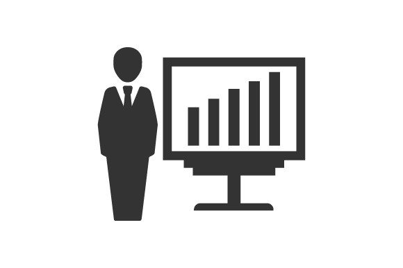 Business Graph Presentation Icon Graphics