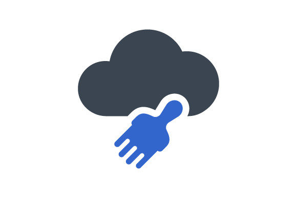 Cloud Cleanup Icon: Graphics and Icons for Modern Design