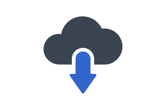Cloud Download Icon Graphics and Icons