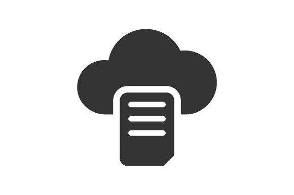 Cloud File Icon for Graphics and Icons