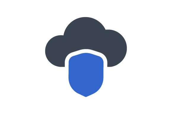 Cloud Protection Icon: Graphics and Icons for Creative Design