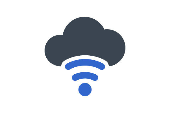 Cloud Wifi Icon: Graphics and Icons for Local Business