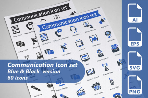 Communication Icon Set for Graphics and Icons