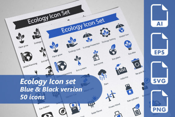Ecology Icon Set: Graphics and Icons for Sustainable Design