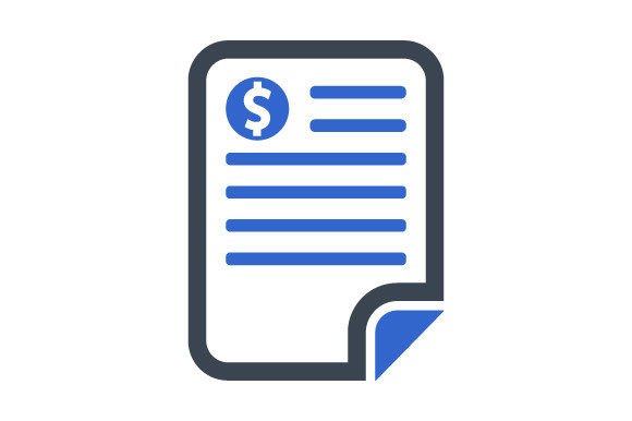Financial Document Icon: Graphics and Icons for Professional Publishing
