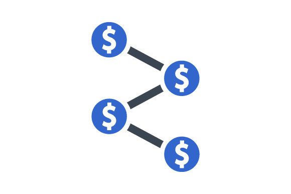 Financial Network Icon: Graphics and Icons for Branding