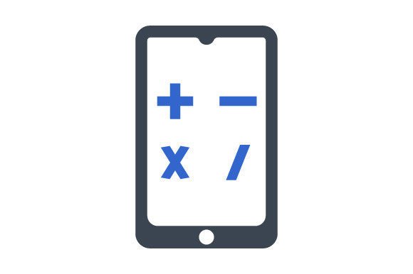 Mobile Calculator Icon: Graphics and Icons for Design Projects