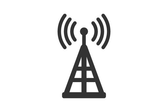 Network Tower Icon: Graphics and Icons for Creative Design
