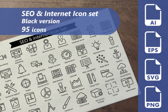 SEO Internet Line Icon Set: Graphics and Icons for Real Projects