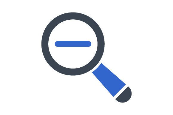 Zoom Out Icon: Graphics and Icons for Editorial Design